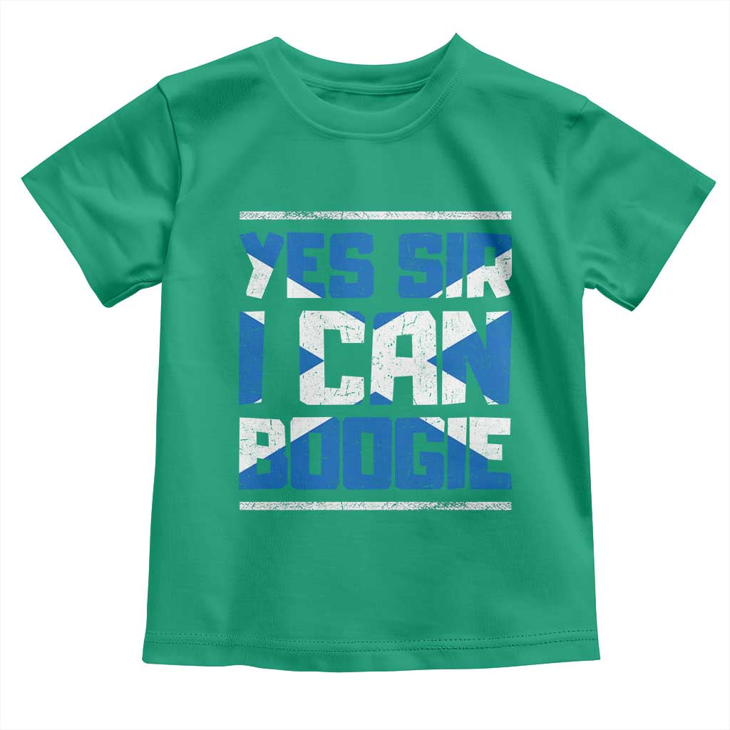 Funny Scottish Anthem Fan Saltire Flag Toddler T Shirt Yes Sir I Can Boogie Sports Style Scotland Football Supporters