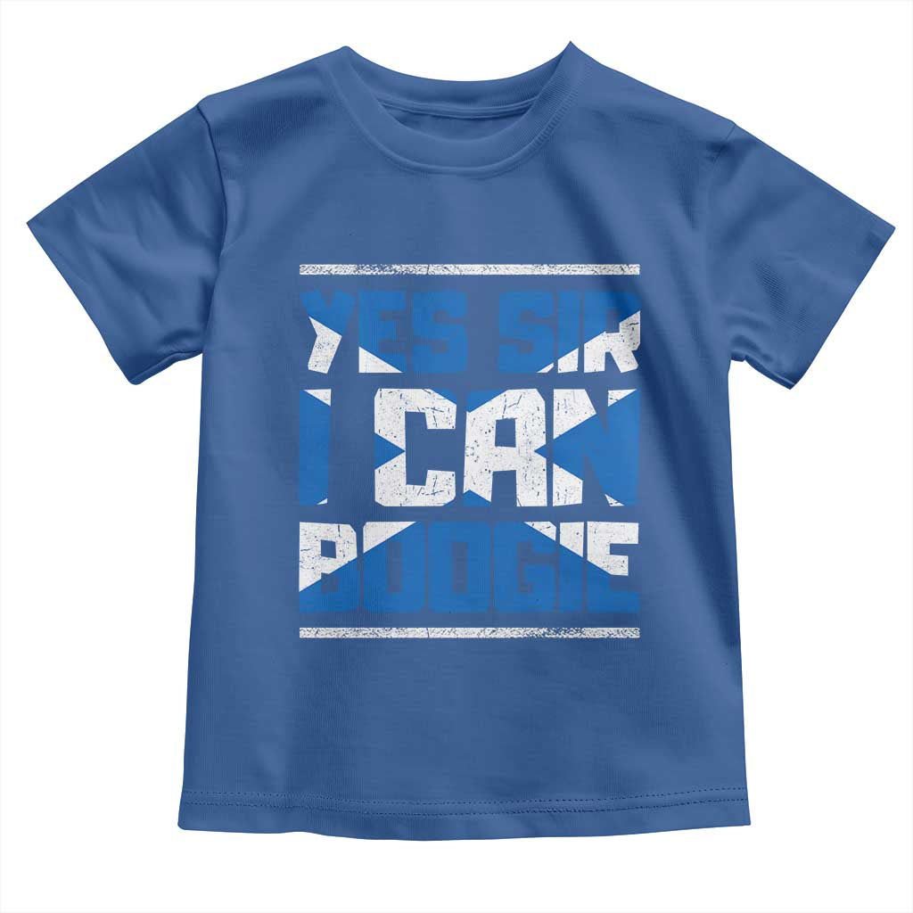 Funny Scottish Anthem Fan Saltire Flag Toddler T Shirt Yes Sir I Can Boogie Sports Style Scotland Football Supporters