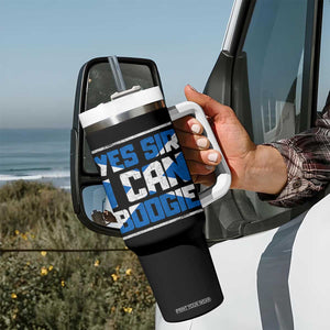 Funny Scottish Anthem Fan Saltire Flag Tumbler With Handle Yes Sir I Can Boogie Sports Style Scotland Football Supporters