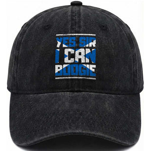 Funny Scottish Anthem Fan Saltire Flag Washed Cotton Baseball Cap Yes Sir I Can Boogie Sports Style Scotland Football Supporters