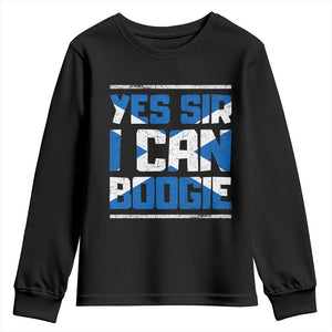Funny Scottish Anthem Fan Saltire Flag Youth Sweatshirt Yes Sir I Can Boogie Sports Style Scotland Football Supporters