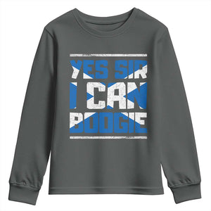 Funny Scottish Anthem Fan Saltire Flag Youth Sweatshirt Yes Sir I Can Boogie Sports Style Scotland Football Supporters