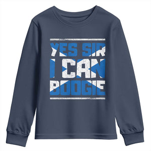 Funny Scottish Anthem Fan Saltire Flag Youth Sweatshirt Yes Sir I Can Boogie Sports Style Scotland Football Supporters