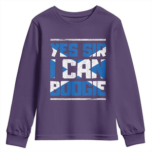 Funny Scottish Anthem Fan Saltire Flag Youth Sweatshirt Yes Sir I Can Boogie Sports Style Scotland Football Supporters