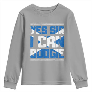 Funny Scottish Anthem Fan Saltire Flag Youth Sweatshirt Yes Sir I Can Boogie Sports Style Scotland Football Supporters