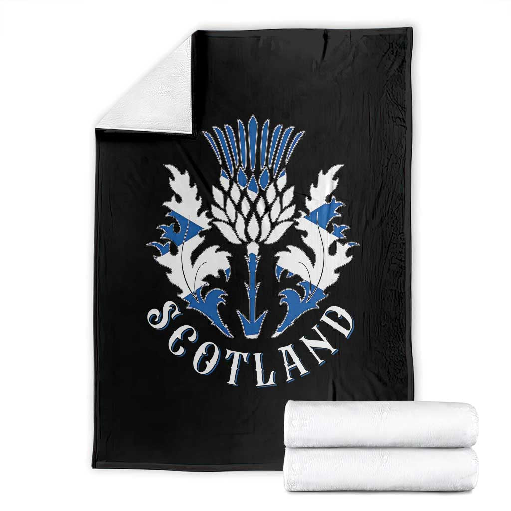 Scotland Thistle Floral Emblem Throw Blanket Stylized Gothic Heraldry Scottish Heritage Pride