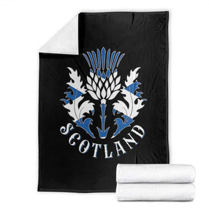 Scotland Thistle Floral Emblem Throw Blanket Stylized Gothic Heraldry Scottish Heritage Pride