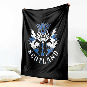 Scotland Thistle Floral Emblem Throw Blanket Stylized Gothic Heraldry Scottish Heritage Pride