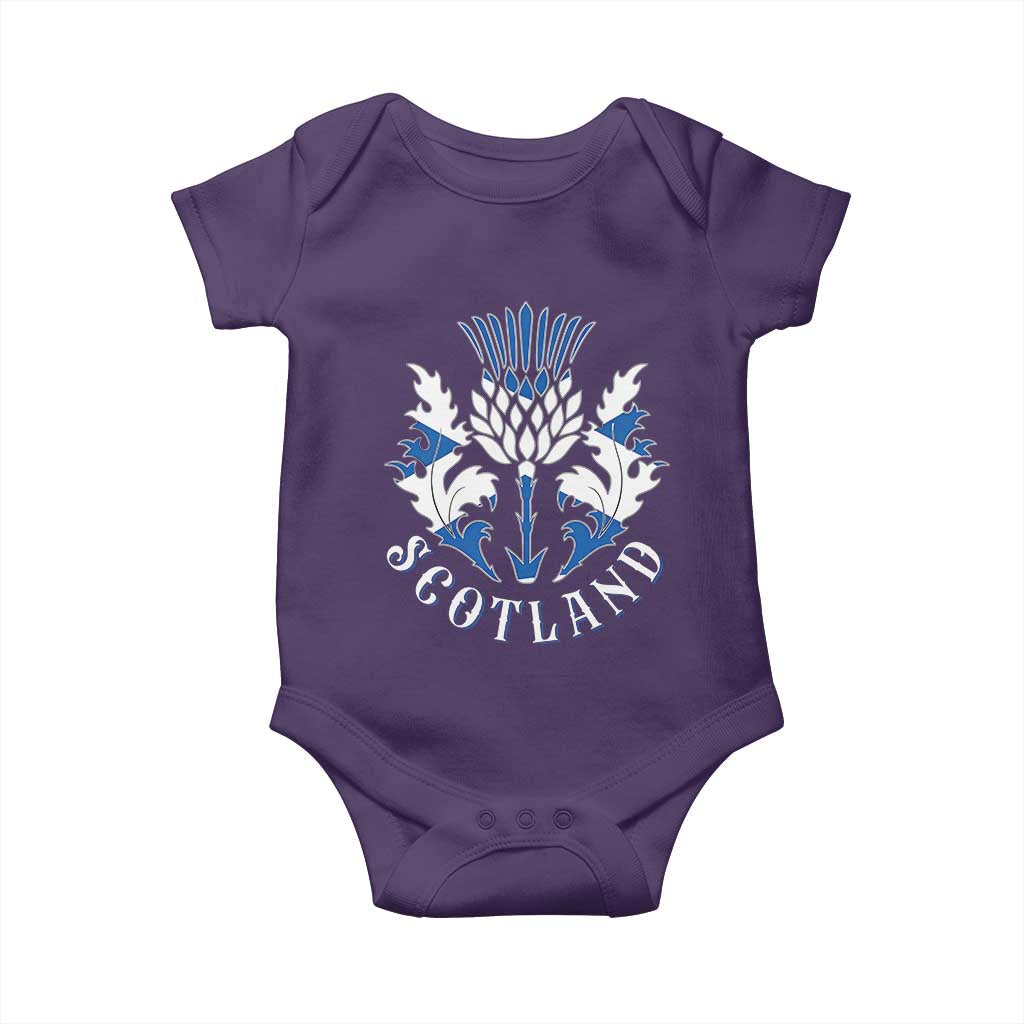 Scotland Thistle Floral Emblem Baby Onesie Stylized Gothic Heraldry Scottish Heritage Pride