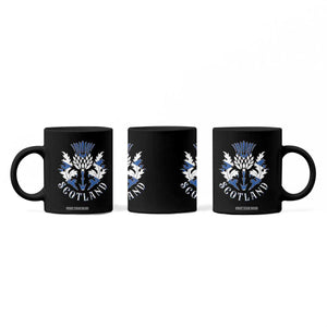 Scotland Thistle Floral Emblem Coffee Mug Stylized Gothic Heraldry Scottish Heritage Pride