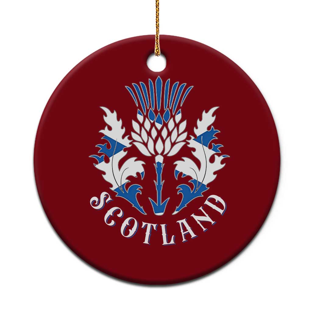 Scotland Thistle Floral Emblem Ceramic Ornament Stylized Gothic Heraldry Scottish Heritage Pride