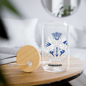 Scotland Thistle Floral Emblem Glass Can Stylized Gothic Heraldry Scottish Heritage Pride