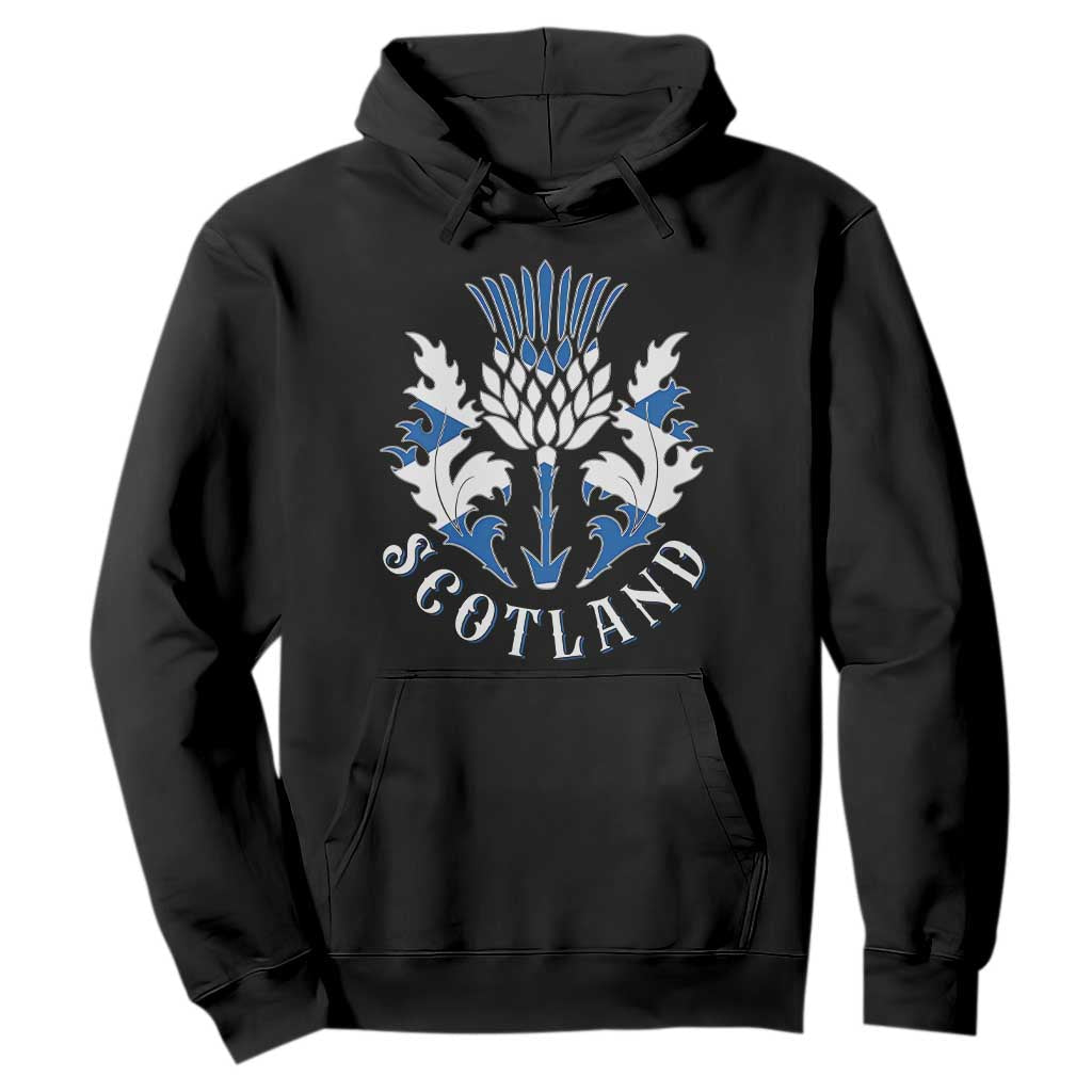 Scotland Thistle Floral Emblem Hoodie Stylized Gothic Heraldry Scottish Heritage Pride