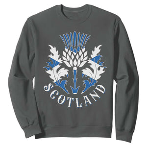 Scotland Thistle Floral Emblem Sweatshirt Stylized Gothic Heraldry Scottish Heritage Pride