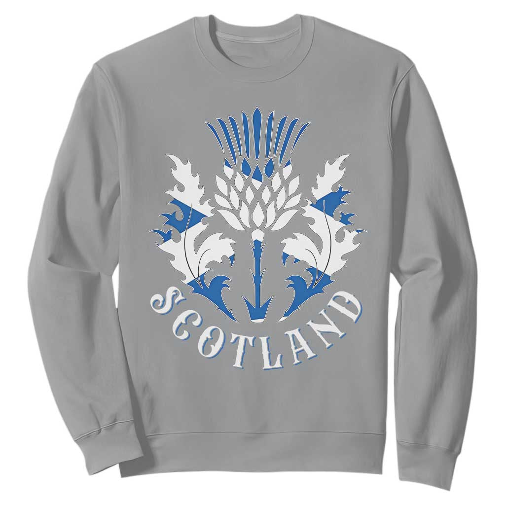 Scotland Thistle Floral Emblem Sweatshirt Stylized Gothic Heraldry Scottish Heritage Pride