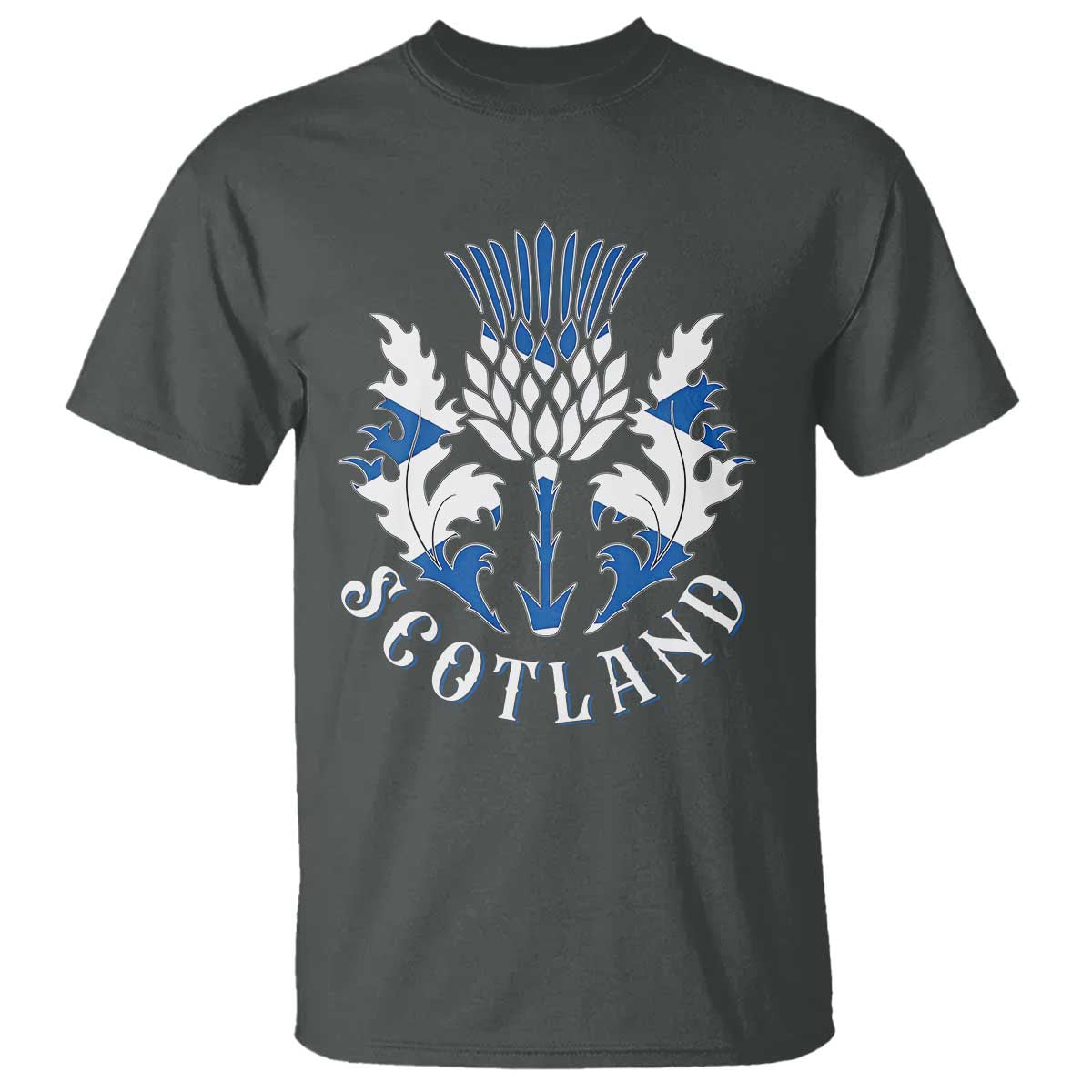 Scotland Thistle Floral Emblem T Shirt Stylized Gothic Heraldry Scottish Heritage Pride