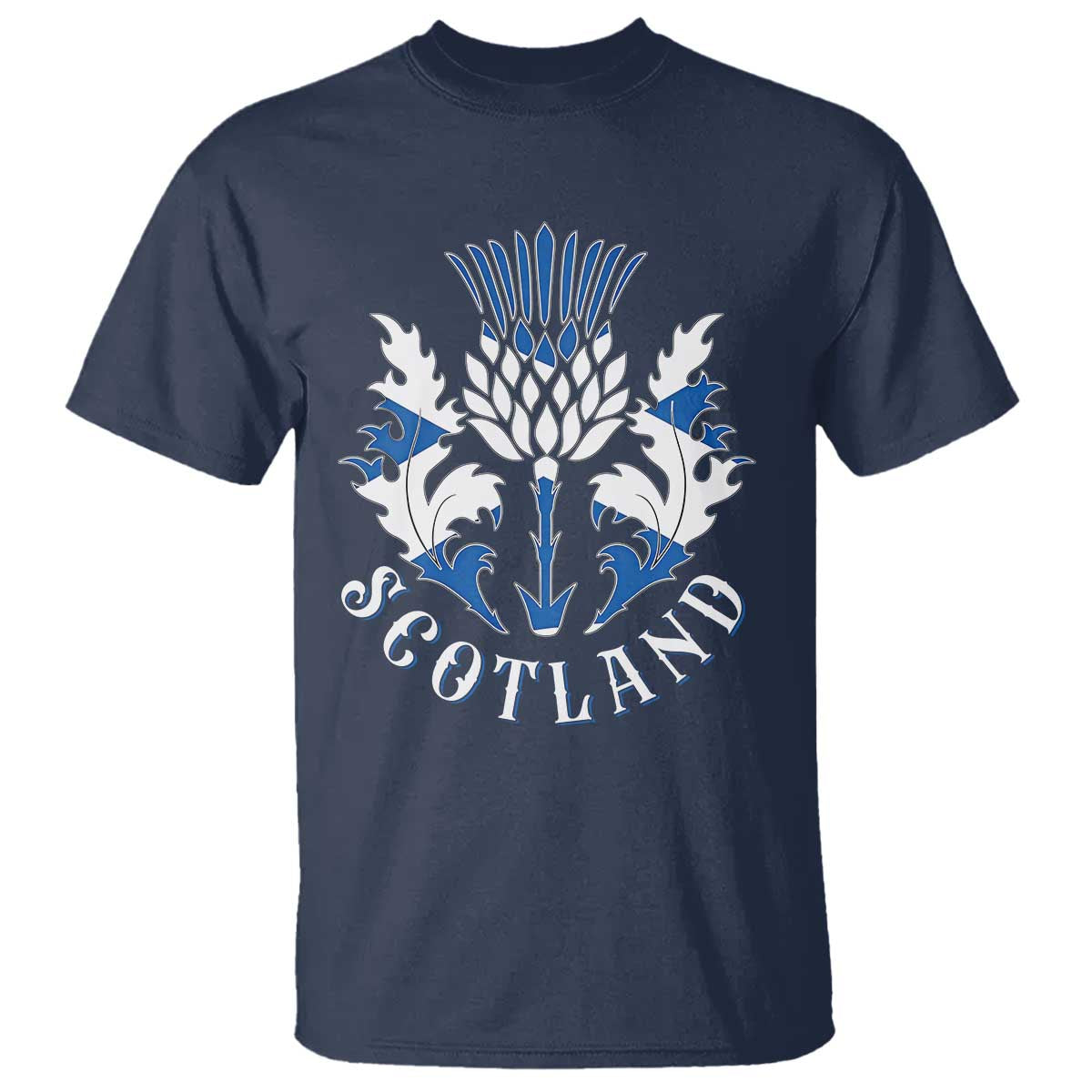 Scotland Thistle Floral Emblem T Shirt Stylized Gothic Heraldry Scottish Heritage Pride