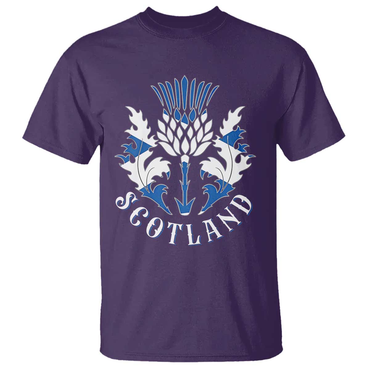 Scotland Thistle Floral Emblem T Shirt Stylized Gothic Heraldry Scottish Heritage Pride
