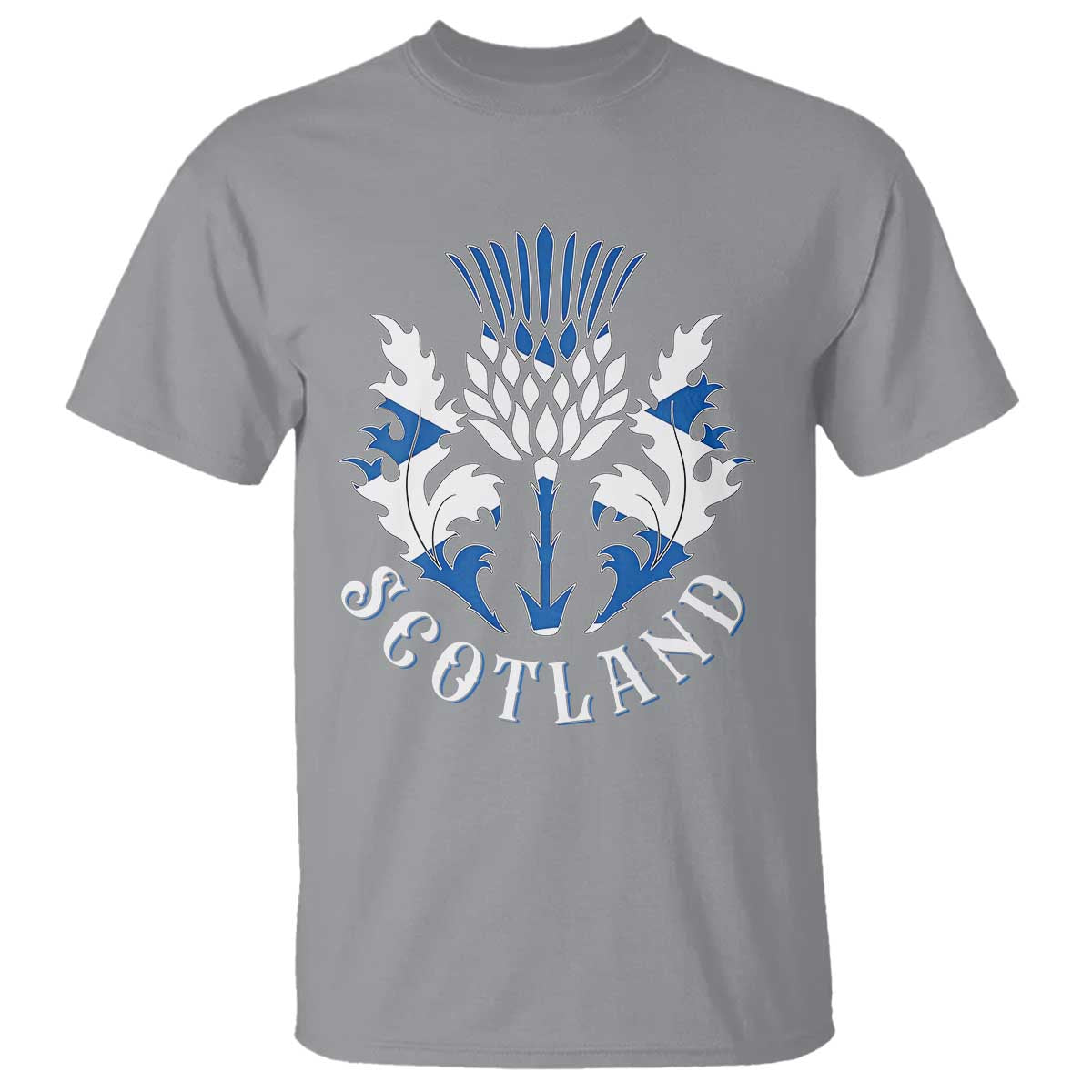Scotland Thistle Floral Emblem T Shirt Stylized Gothic Heraldry Scottish Heritage Pride