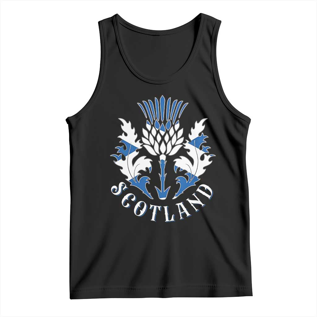 Scotland Thistle Floral Emblem Tank Top Stylized Gothic Heraldry Scottish Heritage Pride