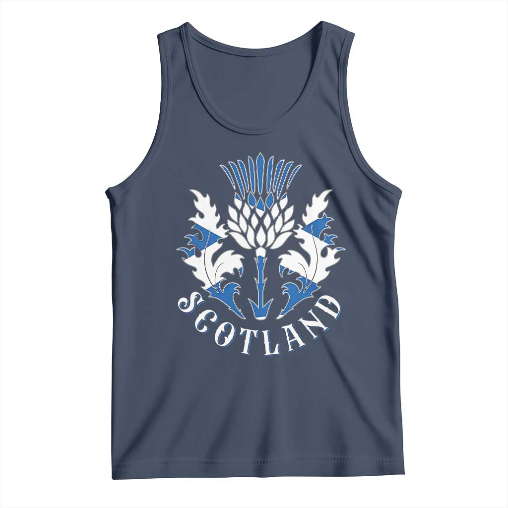 Scotland Thistle Floral Emblem Tank Top Stylized Gothic Heraldry Scottish Heritage Pride