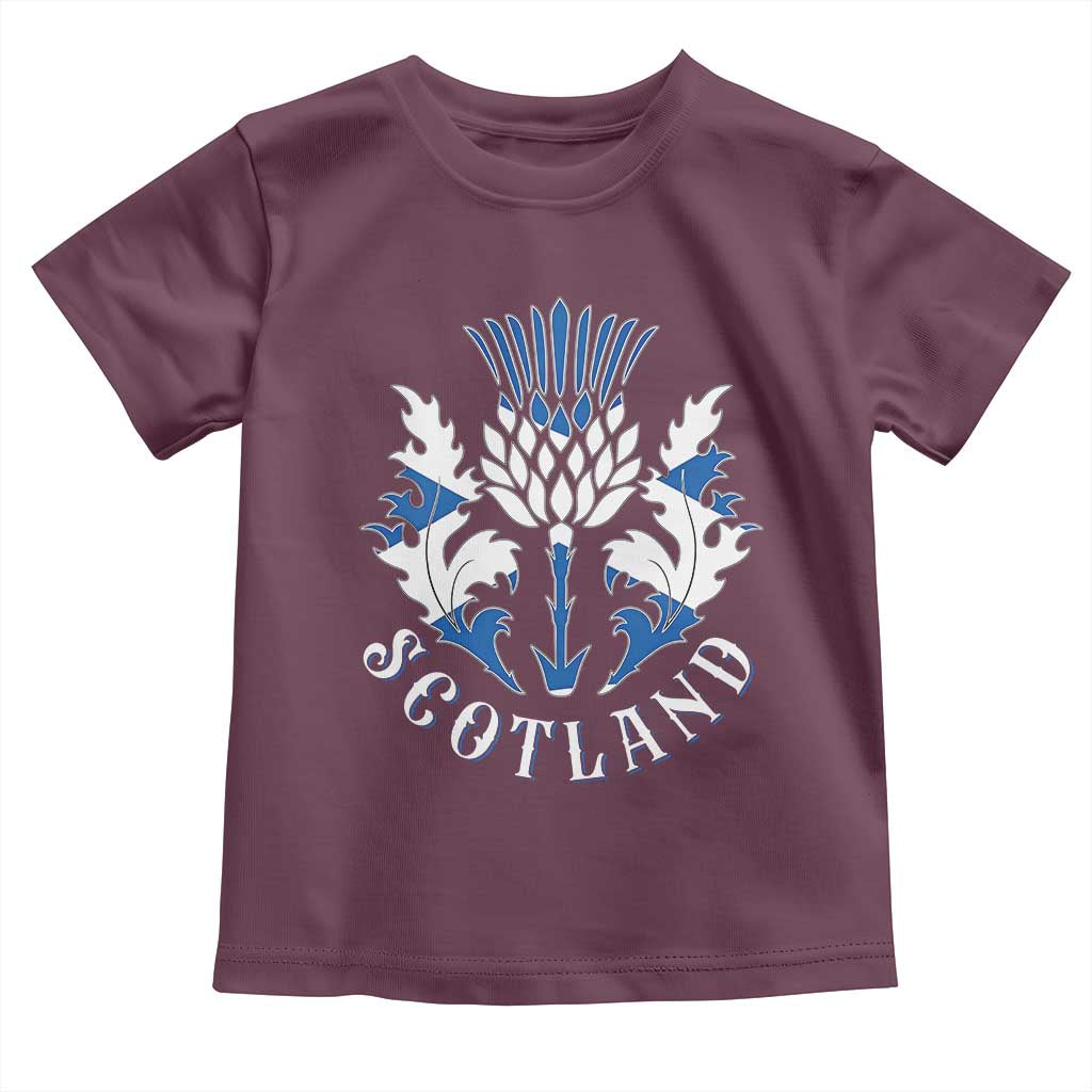 Scotland Thistle Floral Emblem Toddler T Shirt Stylized Gothic Heraldry Scottish Heritage Pride