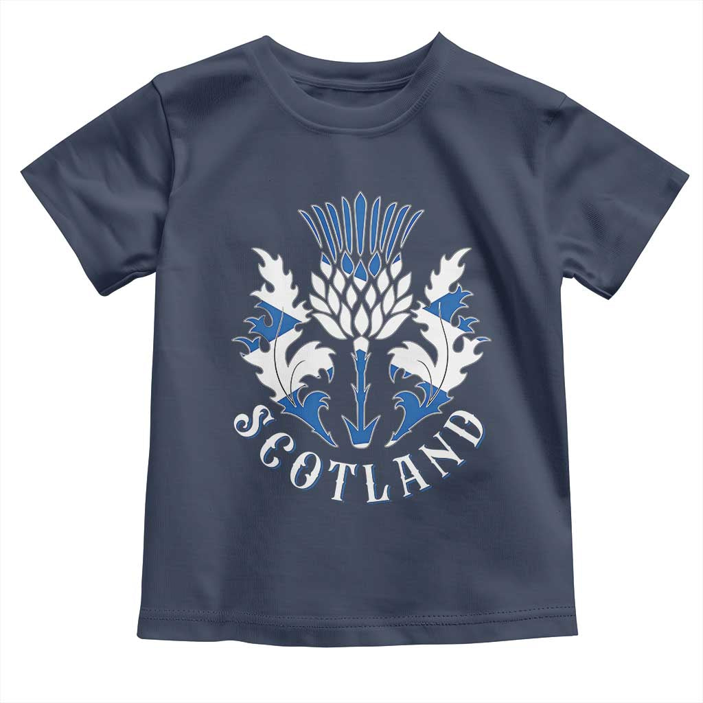 Scotland Thistle Floral Emblem Toddler T Shirt Stylized Gothic Heraldry Scottish Heritage Pride