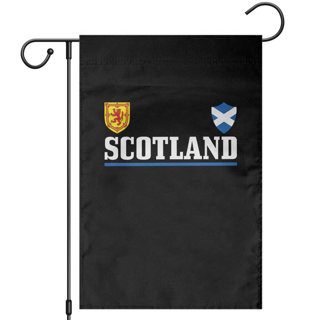 Scotland Dual Crest Lion Rampant Shield Saltire Flag Garden Flag Football Fans Match Day TS02 Black Print Your Wear