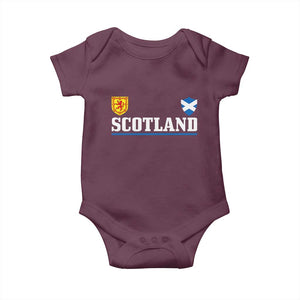 Scotland Dual Crest Lion Rampant Shield Saltire Flag Baby Onesie Football Fans Match Day