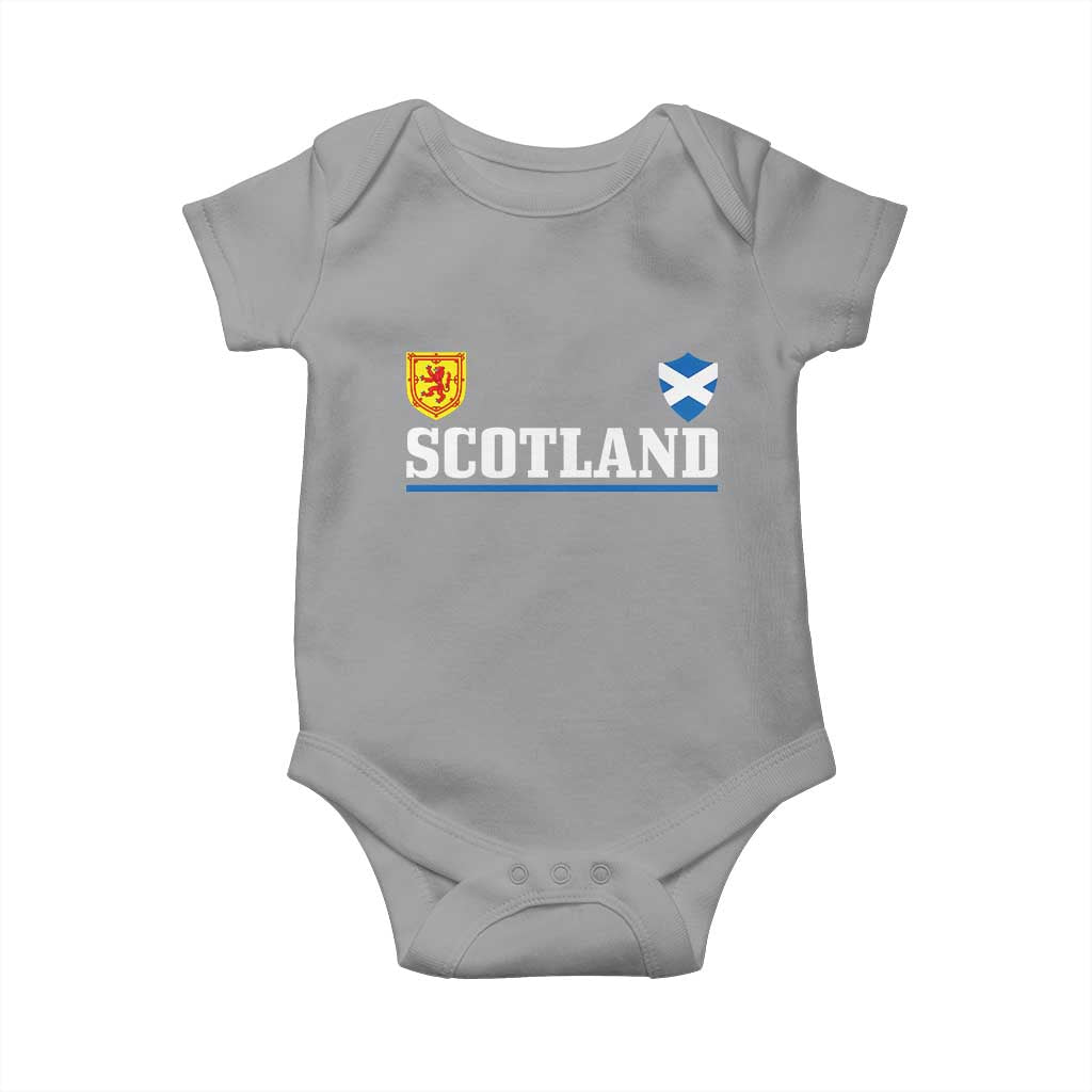 Scotland Dual Crest Lion Rampant Shield Saltire Flag Baby Onesie Football Fans Match Day