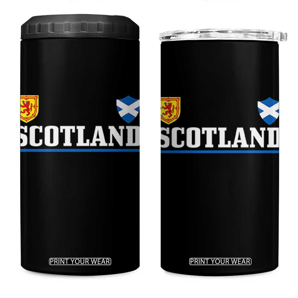 Scotland Dual Crest Lion Rampant Shield Saltire Flag 4 in 1 Can Cooler Tumbler Football Fans Match Day