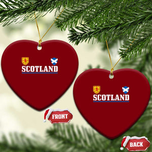 Scotland Dual Crest Lion Rampant Shield Saltire Flag Ceramic Ornament Football Fans Match Day