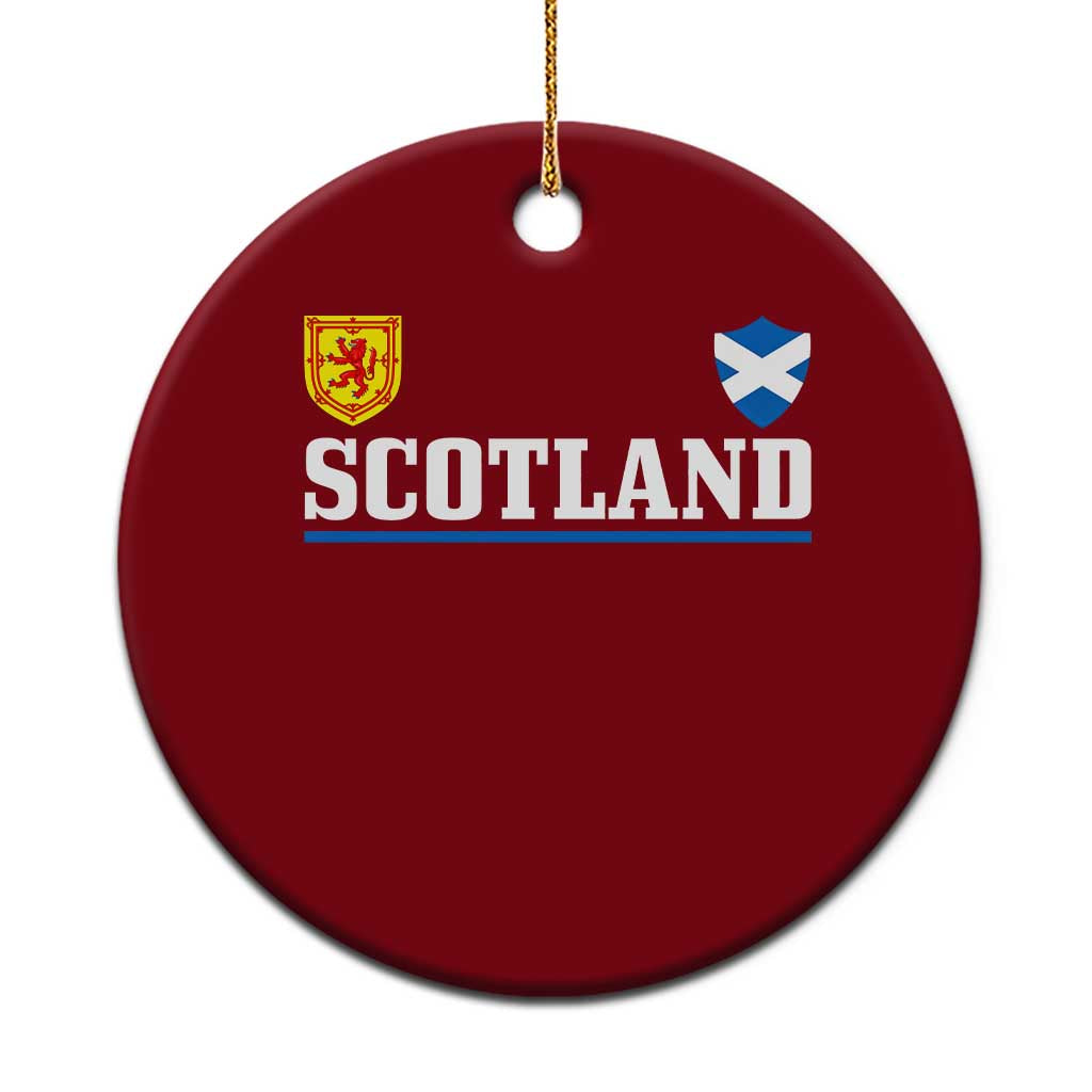 Scotland Dual Crest Lion Rampant Shield Saltire Flag Ceramic Ornament Football Fans Match Day TS02 1pc Red Print Your Wear