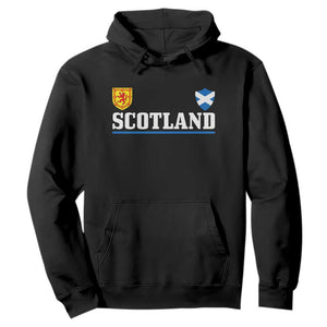 Scotland Dual Crest Lion Rampant Shield Saltire Flag Hoodie Football Fans Match Day