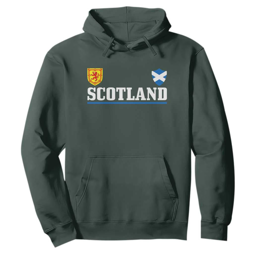 Scotland Dual Crest Lion Rampant Shield Saltire Flag Hoodie Football Fans Match Day
