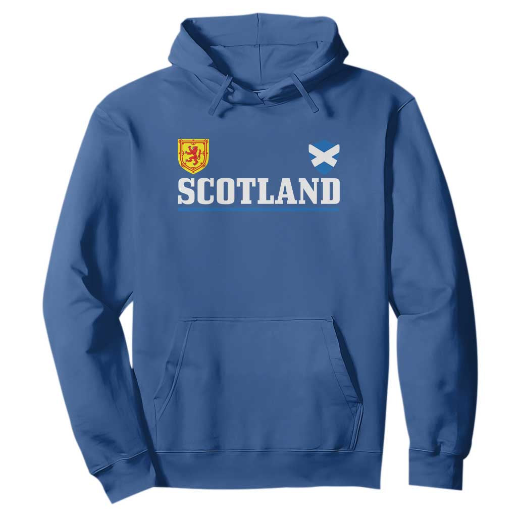 Scotland Dual Crest Lion Rampant Shield Saltire Flag Hoodie Football Fans Match Day