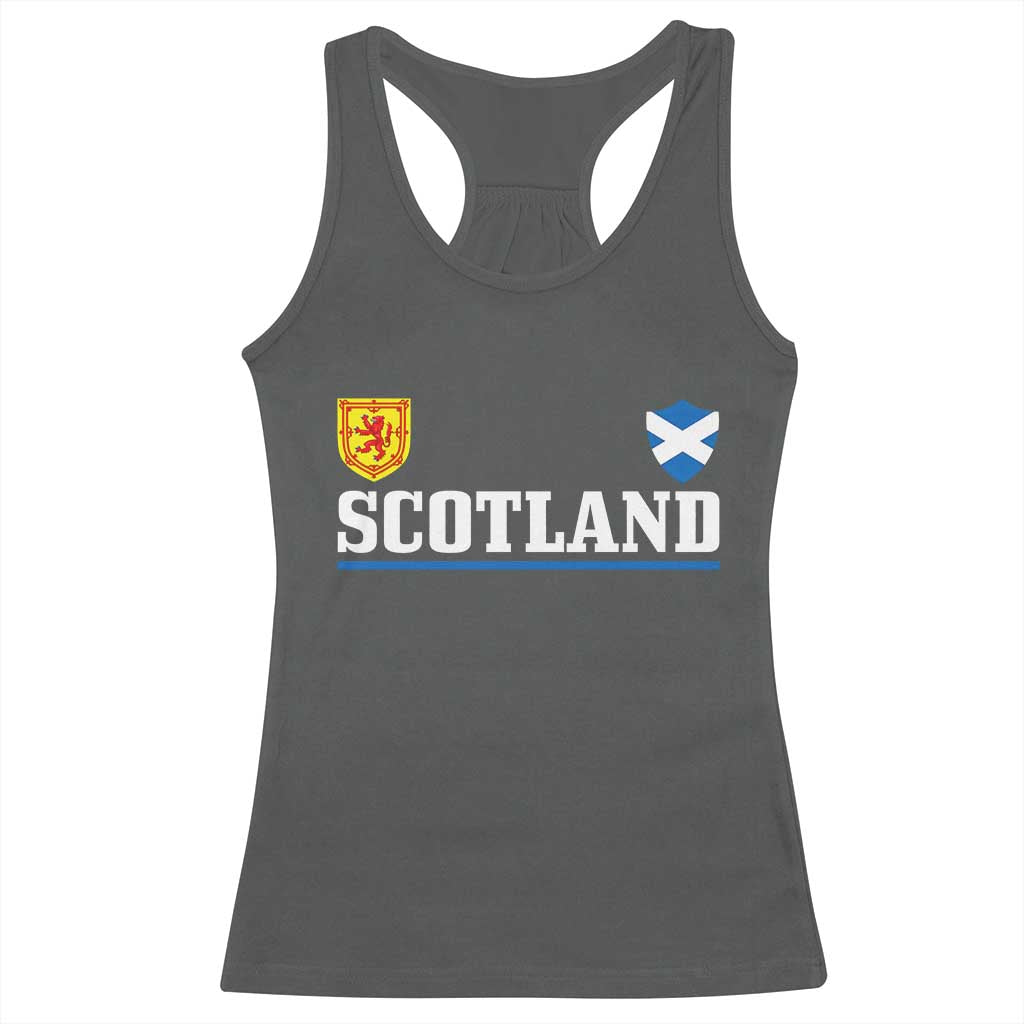 Scotland Dual Crest Lion Rampant Shield Saltire Flag Racerback Tank Top Football Fans Match Day