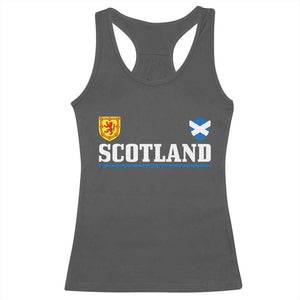 Scotland Dual Crest Lion Rampant Shield Saltire Flag Racerback Tank Top Football Fans Match Day