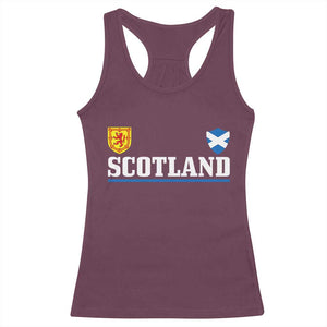 Scotland Dual Crest Lion Rampant Shield Saltire Flag Racerback Tank Top Football Fans Match Day