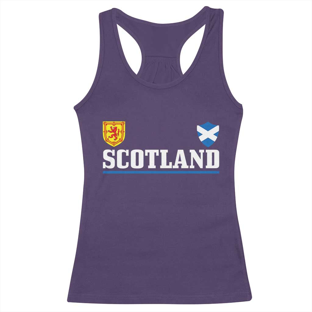Scotland Dual Crest Lion Rampant Shield Saltire Flag Racerback Tank Top Football Fans Match Day