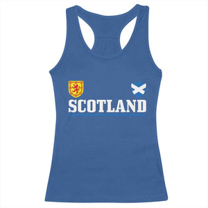 Scotland Dual Crest Lion Rampant Shield Saltire Flag Racerback Tank Top Football Fans Match Day