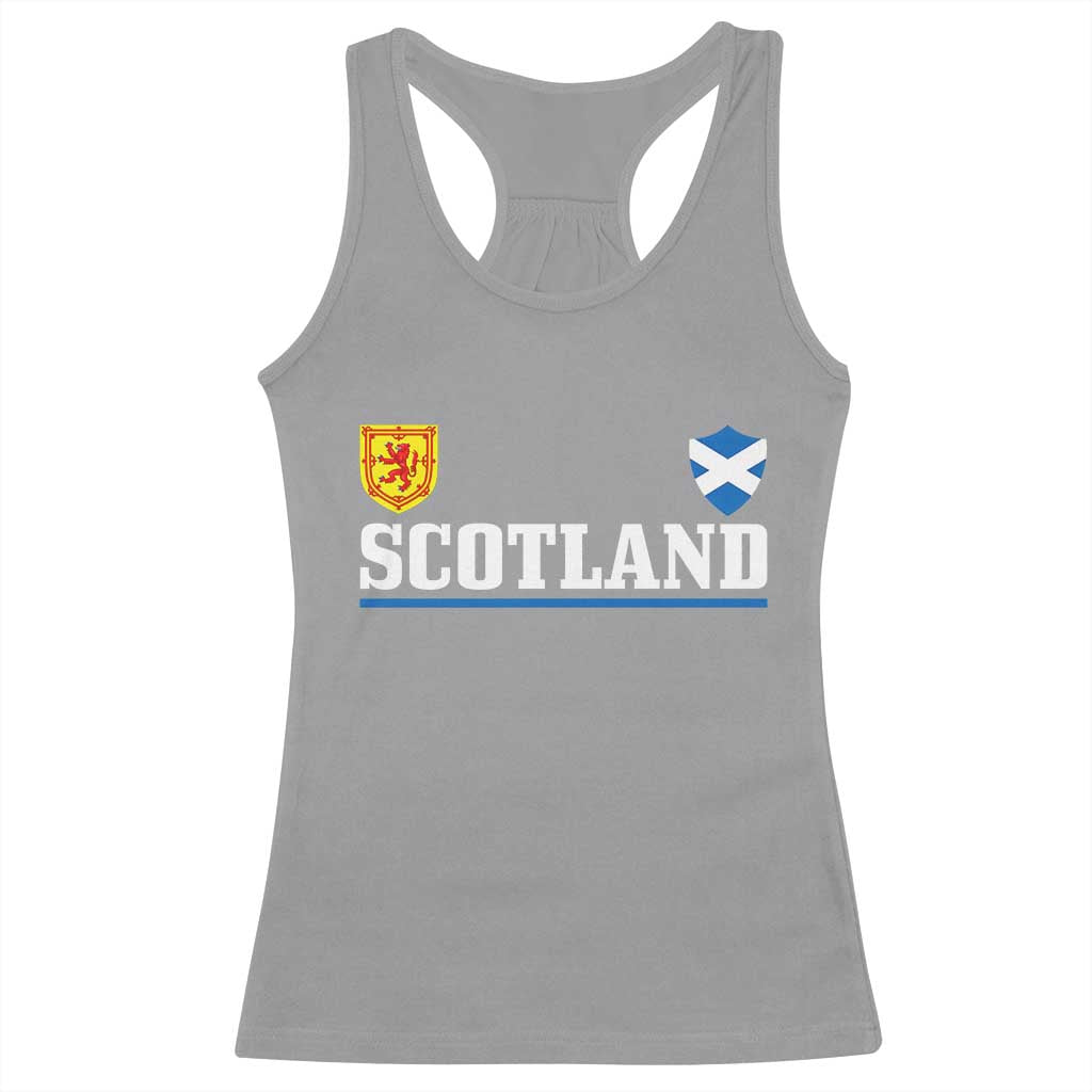Scotland Dual Crest Lion Rampant Shield Saltire Flag Racerback Tank Top Football Fans Match Day