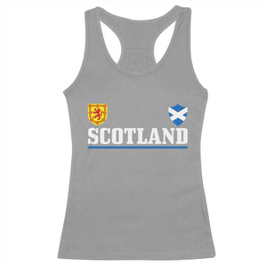 Scotland Dual Crest Lion Rampant Shield Saltire Flag Racerback Tank Top Football Fans Match Day
