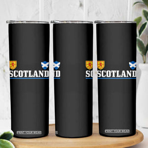 Scotland Dual Crest Lion Rampant Shield Saltire Flag Skinny Tumbler Football Fans Match Day