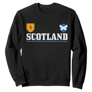 Scotland Dual Crest Lion Rampant Shield Saltire Flag Sweatshirt Football Fans Match Day