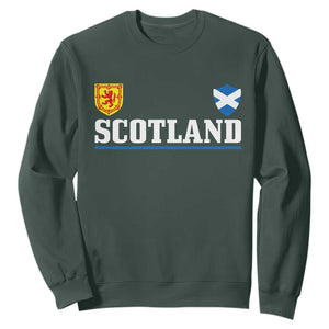 Scotland Dual Crest Lion Rampant Shield Saltire Flag Sweatshirt Football Fans Match Day
