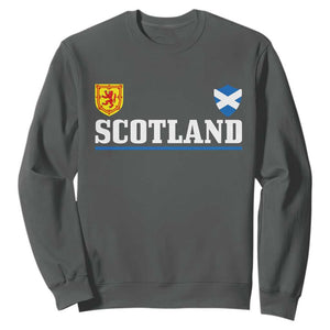 Scotland Dual Crest Lion Rampant Shield Saltire Flag Sweatshirt Football Fans Match Day
