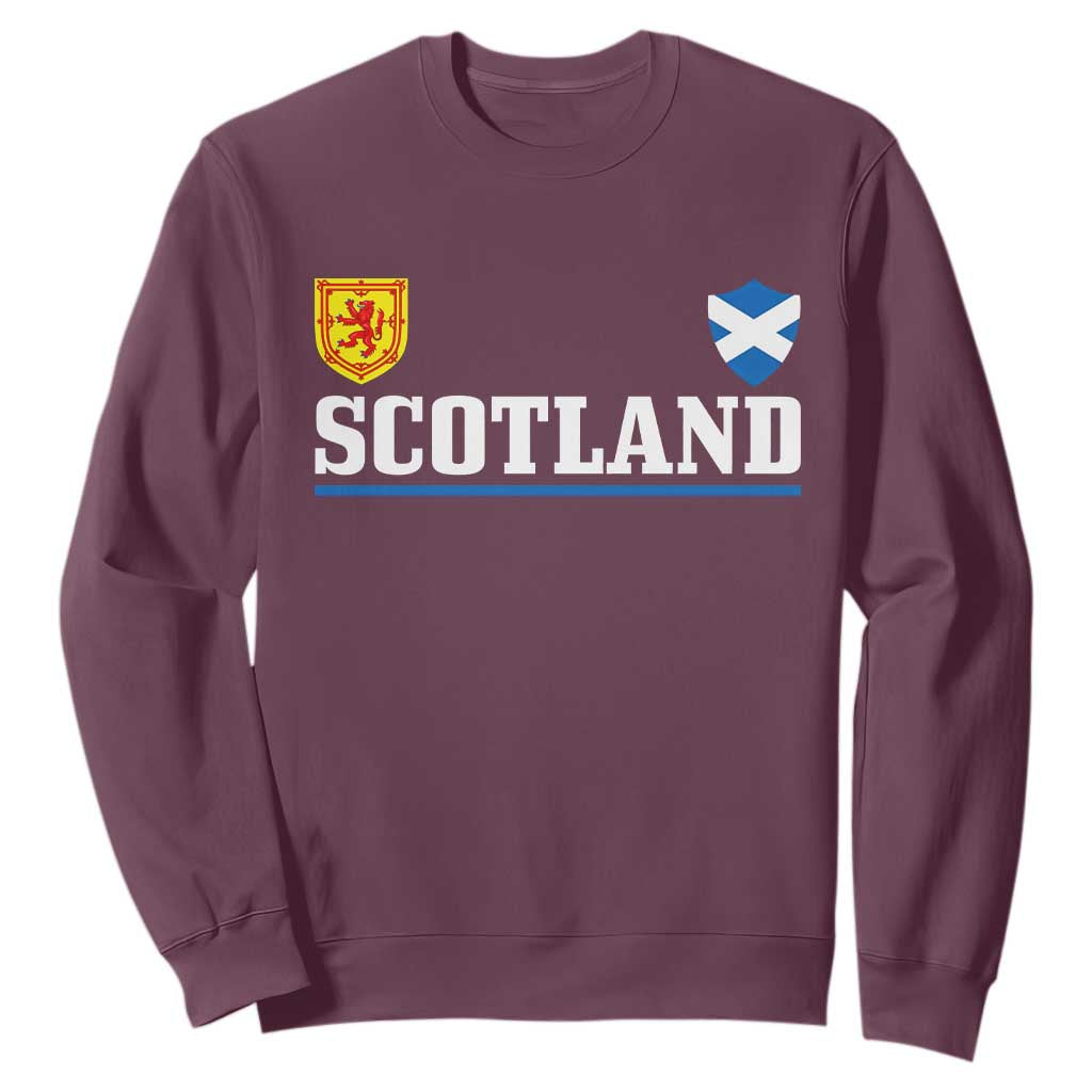 Scotland Dual Crest Lion Rampant Shield Saltire Flag Sweatshirt Football Fans Match Day
