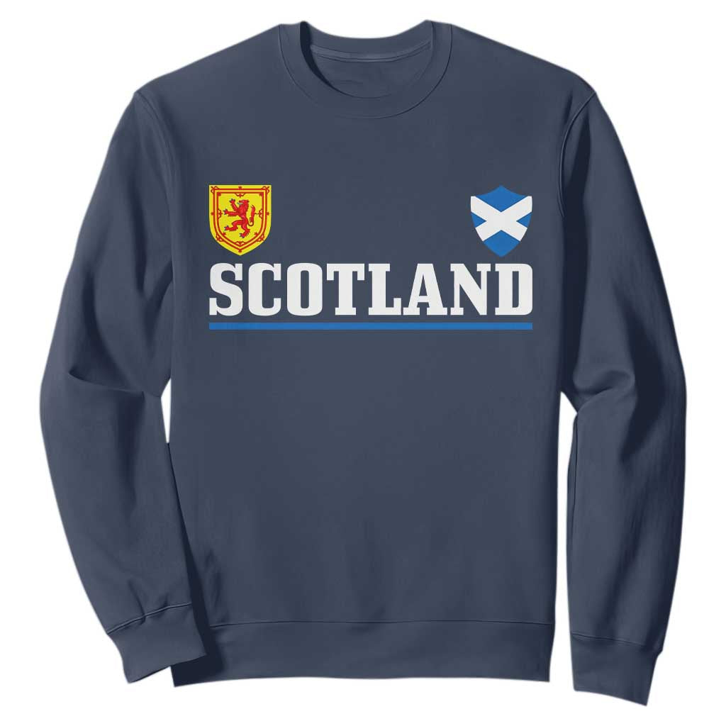 Scotland Dual Crest Lion Rampant Shield Saltire Flag Sweatshirt Football Fans Match Day