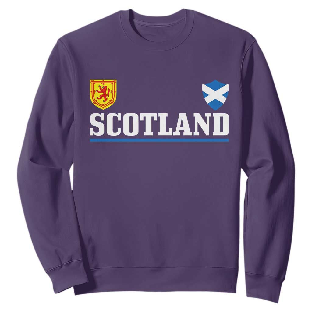 Scotland Dual Crest Lion Rampant Shield Saltire Flag Sweatshirt Football Fans Match Day